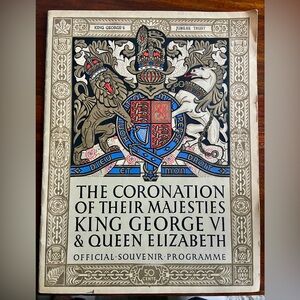 1937 Souvenir Program for Coronation of King George VI & Queen Elizabeth in 1937
